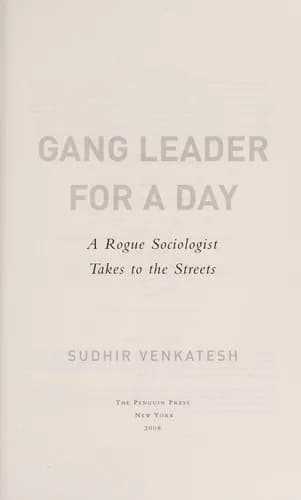 Cover of Gang Leader for a Day